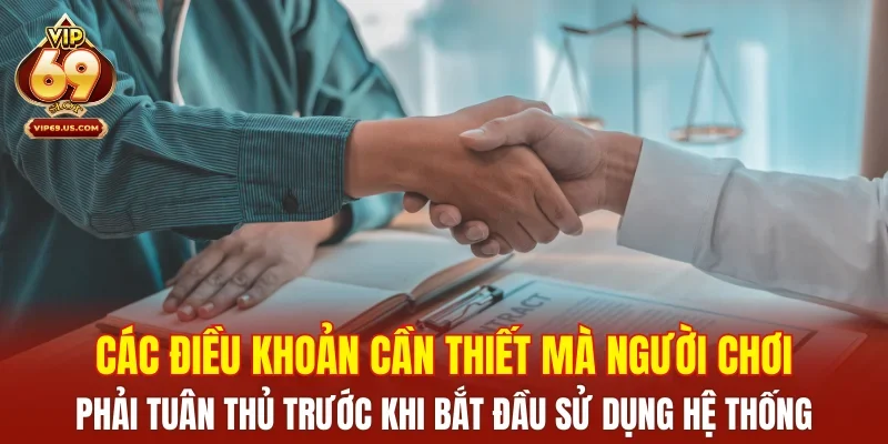 Các điều khoản cần thiết mà người chơi phải tuân thủ trước khi bắt đầu sử dụng hệ thống